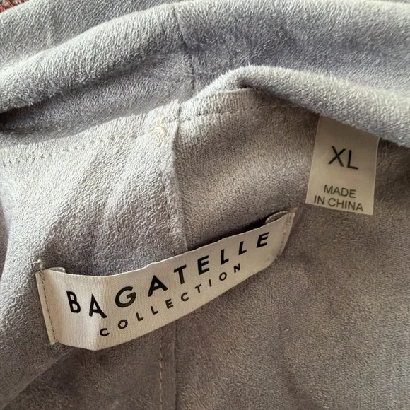 Bagatelle Draped Blue Women's Blazer - Picture 7 of 10